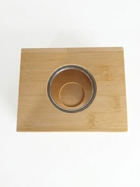 Natural Bamboo Pen‎ Holder Desk Organizer – Wooden Calligraphy Ink Well Stand